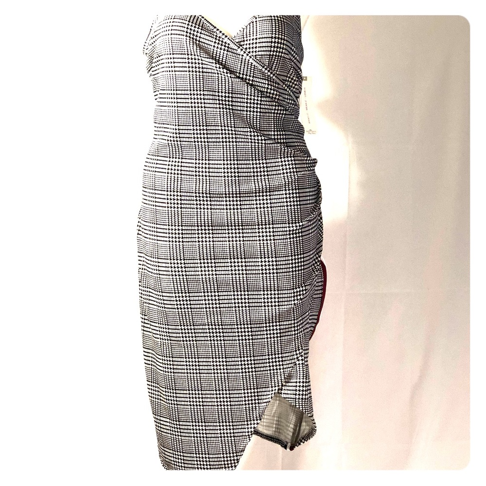 Plaid bodycon mini dress